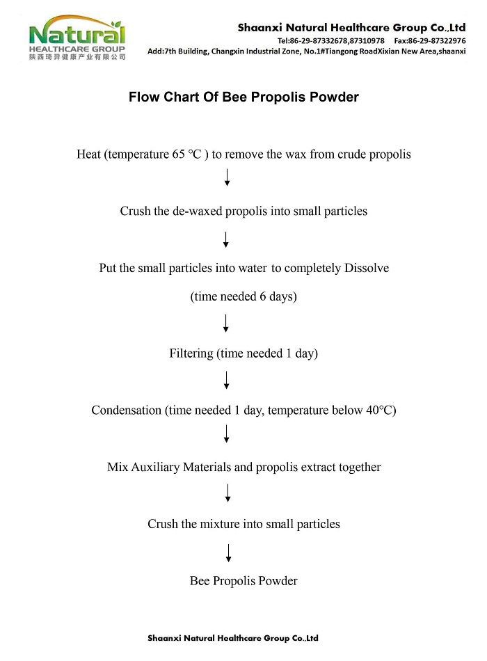 Flow Chart - Bee Propolis Powder